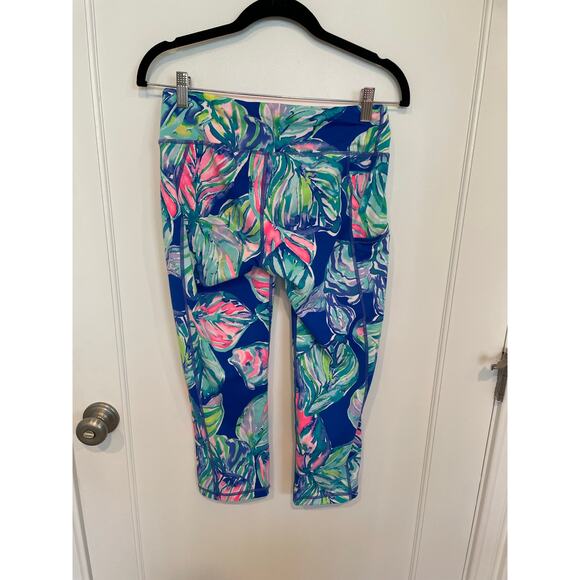 Lilly Pulitzer VGUC-Weekender Cropped Leggings Casa Del Sol Size M - Picture 7 of 7
